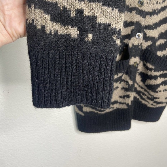 PAM & GELA Tiger Striped Pocketed Brown and Black Cardigan S - Picture 4 of 10